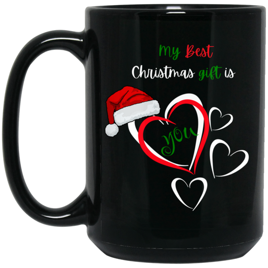 my Best Christmas gift 15oz Black Mug