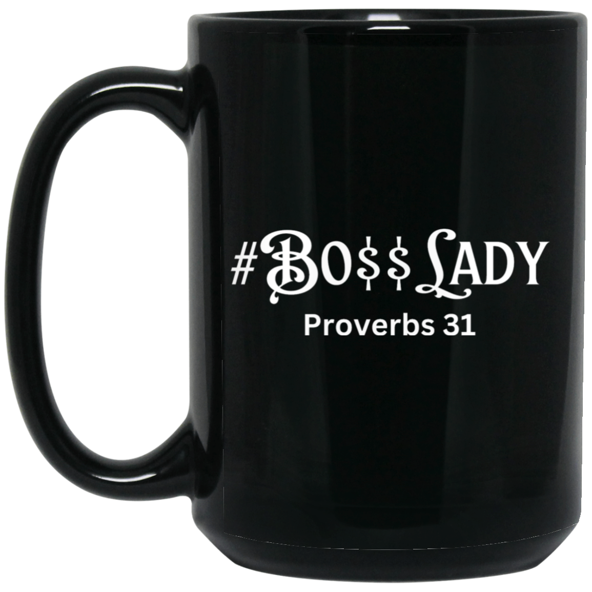 Boss Lady 15 oz. Black Mug