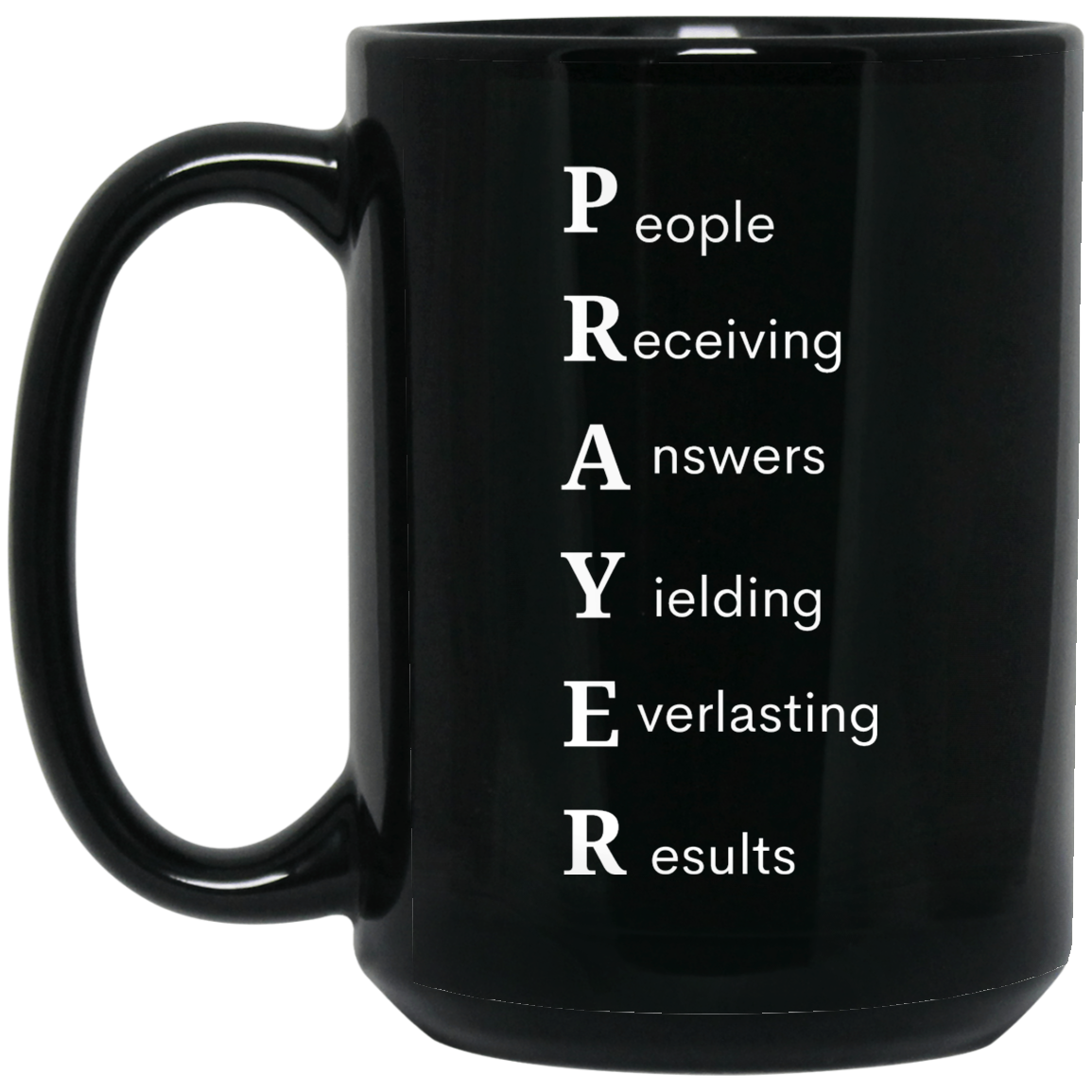 Prayer 15 oz. Black Mug