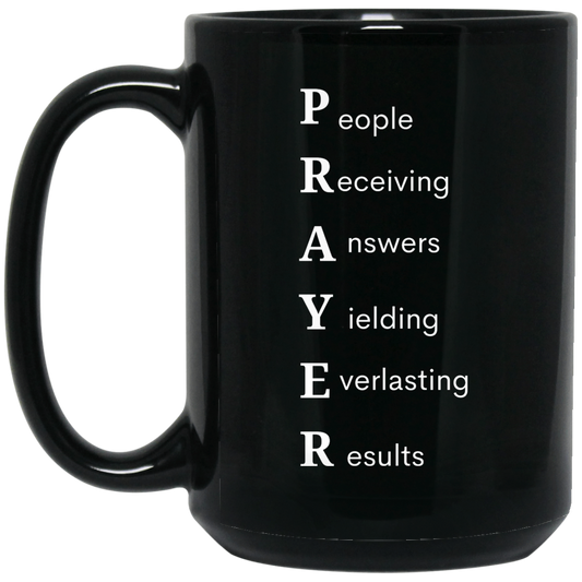 Prayer 15 oz. Black Mug
