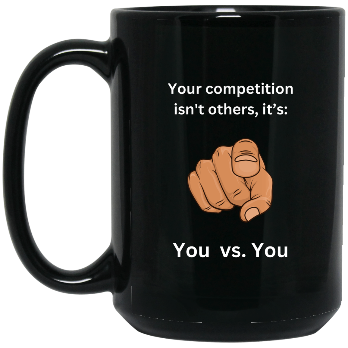 You vs You 15 oz. Black Mug