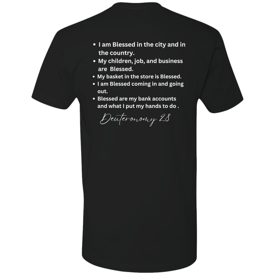 #Blessed Short Sleeve T-Shirt Front & Back